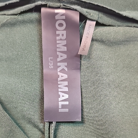 Norma Kamali Boot Pant Flare Leggings High Waisted Olive Green Size L/36 Party - Picture 2 of 11